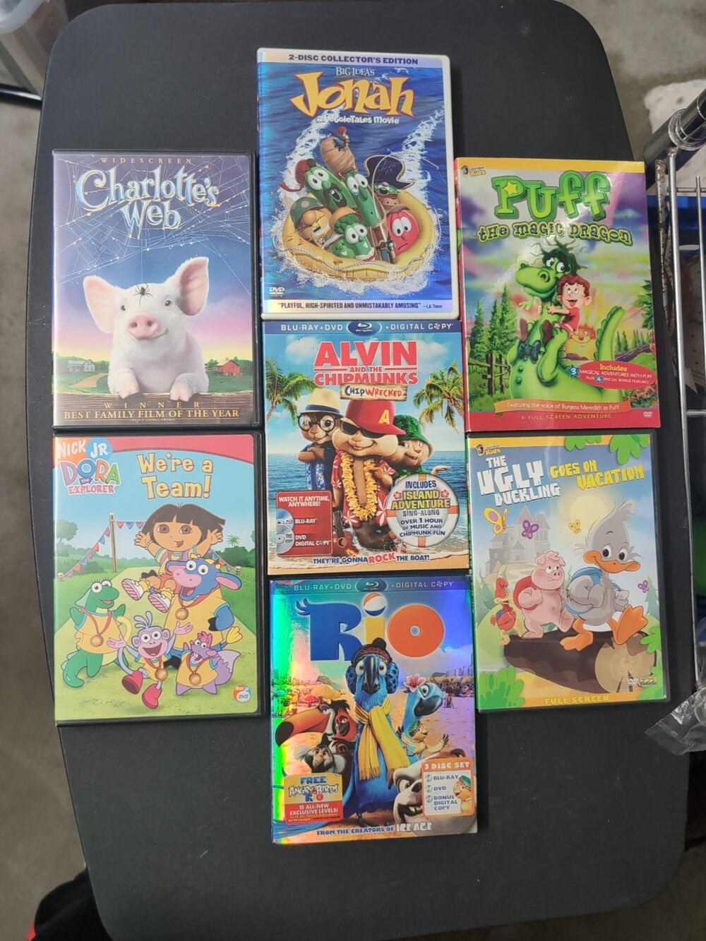 Blu ray DVD Family Children's Lot Dora Chipmunks Rio Ugly Ducklings Puff Jonah
